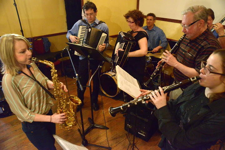 ChickenFat Klezmer Orchestra playing at The Atlantic, March 2013